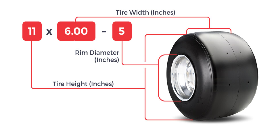 go-kart tire sizes