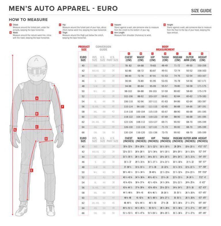 alpinestars suit size chart go karts