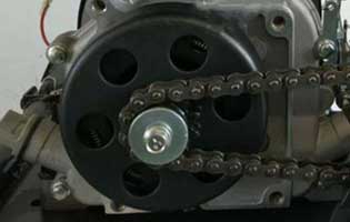 remove go-kart chain from clutch