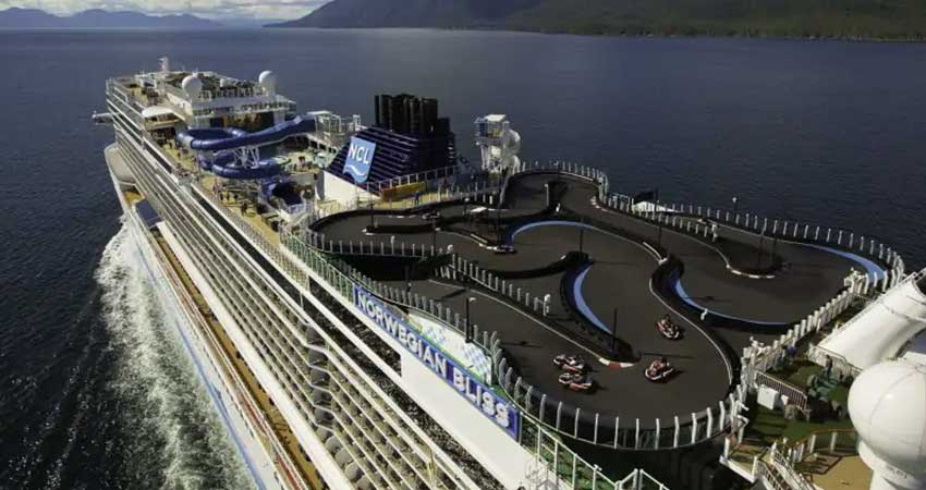 norwegian cruise line go karts
