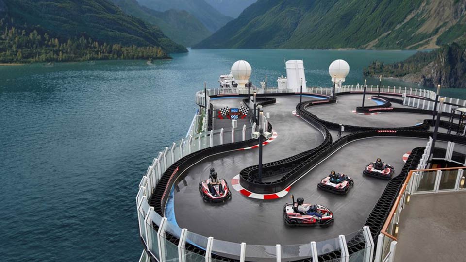 A Cruise Ship With Go-Karts Norwegian Cruise Line