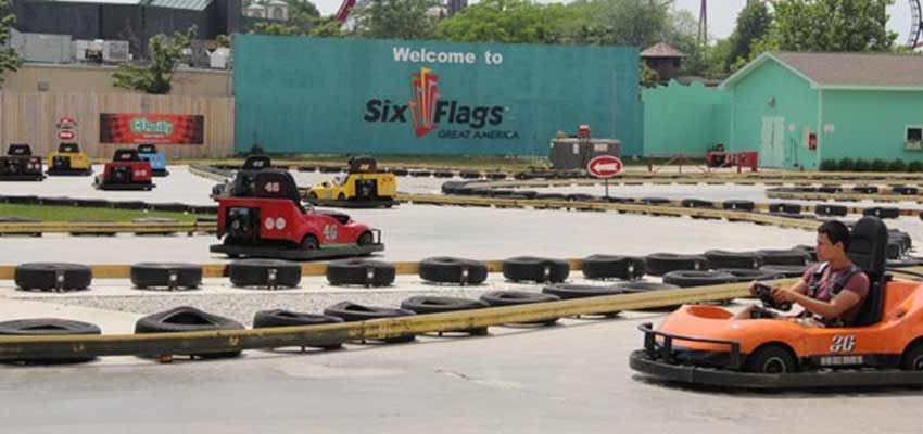 san antonio six flags go kart racing