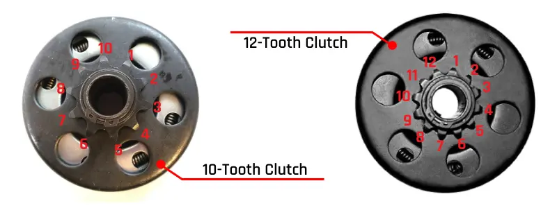 12 tooth vs 10 tooth clutch